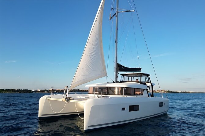 4 Hour Catamaran Experience in a Private 42' Lagoon - Sailing north toward Inah or Paamul