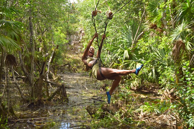 Adventure in the Mayan Jungle with ATV and Zip Line in Tulum - The cave cenote is the most distinctive stop