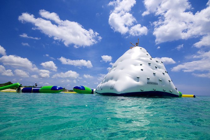 Aquatic Park at Mr. Sanchos Beach Club - The aquatic park: slides, icebergs, and trampolines