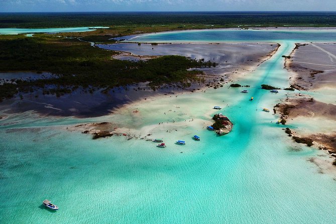 Bacalar – 7 Colors Lagoon Excursión Costa Maya - Cenote Esmeralda and the first color change