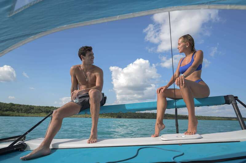 Bacalar: Group Sailing Tour with Guide - Setting out across Bacalar Lagoon