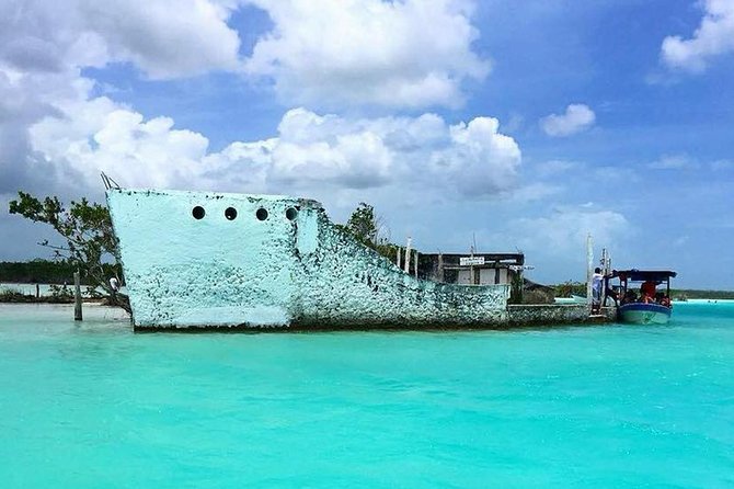 Bacalar Lagoon of 7 Colors from Playa del Carmen and Tulum - The pirate channel area