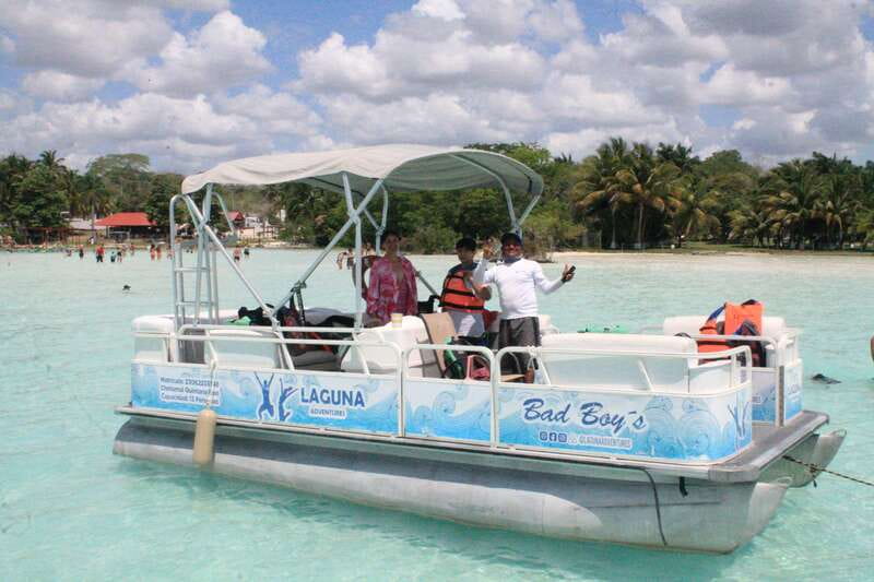 Bacalar: Lake of Seven Colors Pontoon Tour with Fruit - Bird Island and Wildlife Along the Way