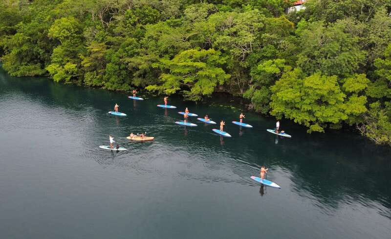 Bacalar: Sunrise Paddleboard Tour with Floating Picnic - Cenote Negro, Cocalitos, and a warm-water swim