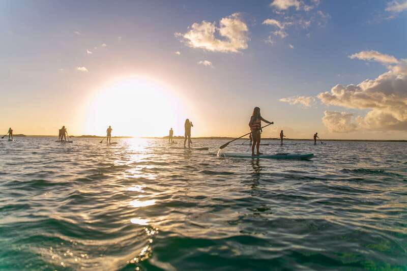Bacalar: Sunrise Paddleboard Tour with Floating Picnic - Cenote Esmeralda and the first light