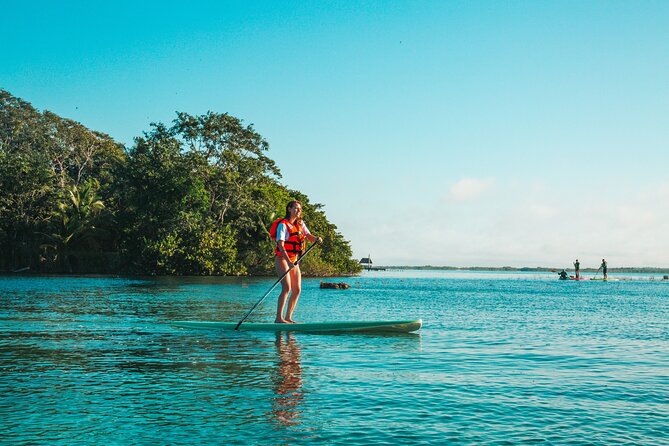 Bacalar Sunrise Stand Up Paddleboard Tour with Breakfast & Photos - Swimming near Cocos Island and the Black Cenote