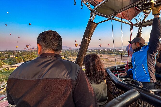 Balloon Flight with Teotihuacan & Guadalupe Shrine Full day Tour - A sunrise flight over the ancient city