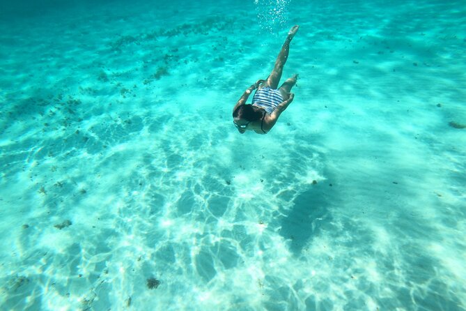 Bavarian Fiesta Snorkel Activity in Glass Bottom Boat at San Miguel de Cozumel - El Cielo and El Cielito, the starfish stops