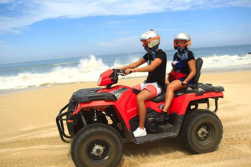 Cabo: Beach & Desert Single ATV Tour with Tequila Tasting - The beach ride at Migriño