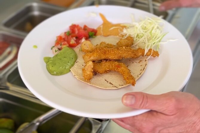 Cabo San Lucas Downtown Food and Tacos Tasting Experience - Baja seafood and the case for tostadas
