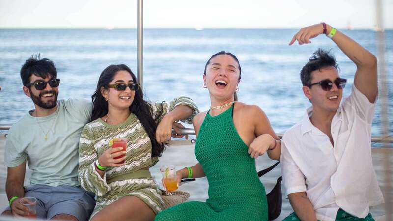 Cabo San Lucas: Sunset Party Cruise with Open Bar - Sunset on the Pacific, with a rough-water warning