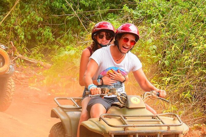 Cancun ATV Jungle Adventure, Ziplines, Cenote and Tequila Tasting - Three zipline flights above the trees