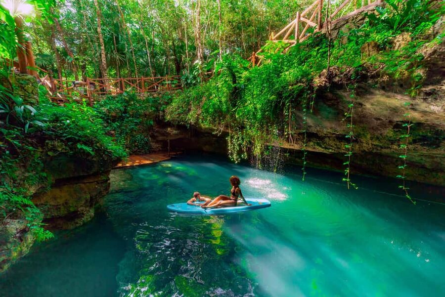Cancún: Cenotes Adventure with Tequila Tasting & Mayan Snack - Zipline and platform jumps at Extreme Adventure Cancun