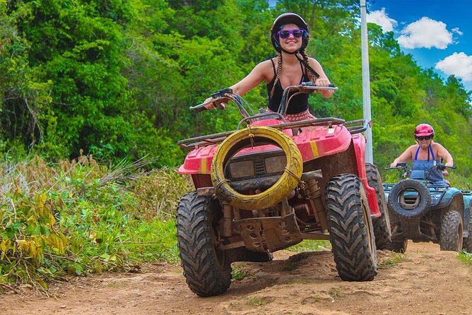 Cancun Combo Tour: ATV and Zip- lines with Cenote Swim - The ATV ride: rough track, dust, and convoy traffic