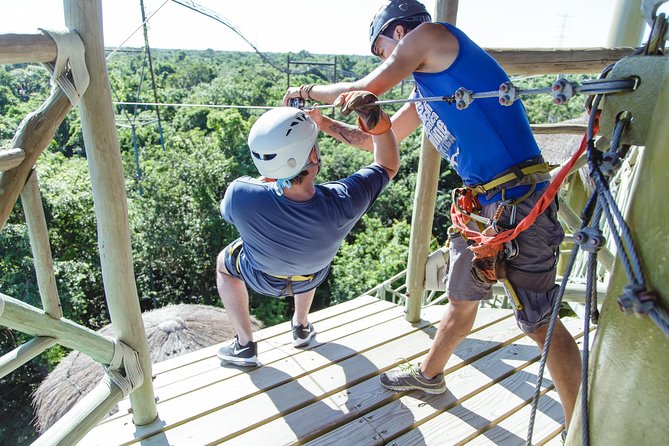 Cancun Extreme Zipline Canopy Tour - From Cancun hotels to Selvatica jungle