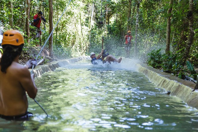 Cancun Extreme Zipline Canopy Tour - The cenote is the refreshing finish