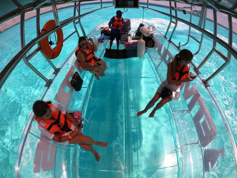 Cancún: Nichupté Lagoon Transparent Boat Tour with Drinks - Finding Marina Kaybal without starting your day confused