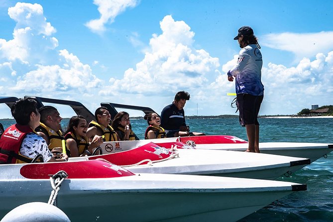 Cancun speedboat and snorkel tour: shared speedboat - The real cost: $59 plus the cash marine fee