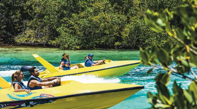 Cancun: Speedboat Mangrove Jungle & Snorkel Tour - Leaving the mangroves for Punta Nizuc