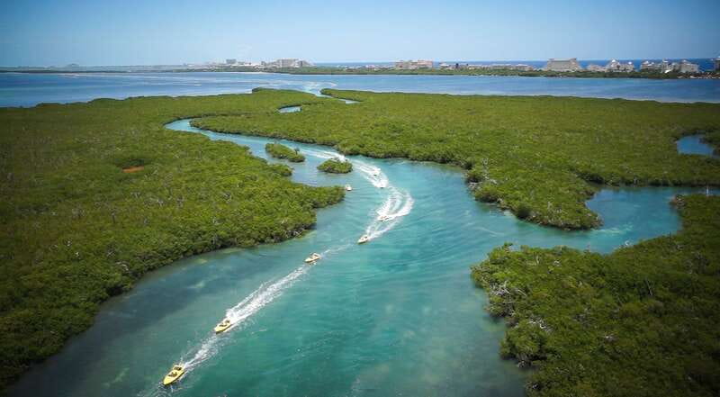 Cancun: Speedboat Mangrove Jungle & Snorkel Tour - English and Spanish support at the marina