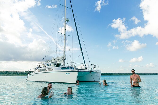 Catamaran Adventure: Sailing and Swimming in the Bacalar Lagoon - Meeting at Casa China Bacalar
