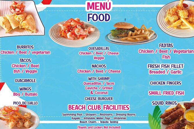 Chula’s All Inclusive Beach Pass with Transport - What your $89.99 buys at Chula’s