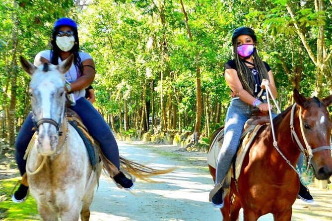 Extreme Horses Adventure with ATV, Ziplines & Cenote - The 30-minute horseback ride at El Rey Polo Country Club