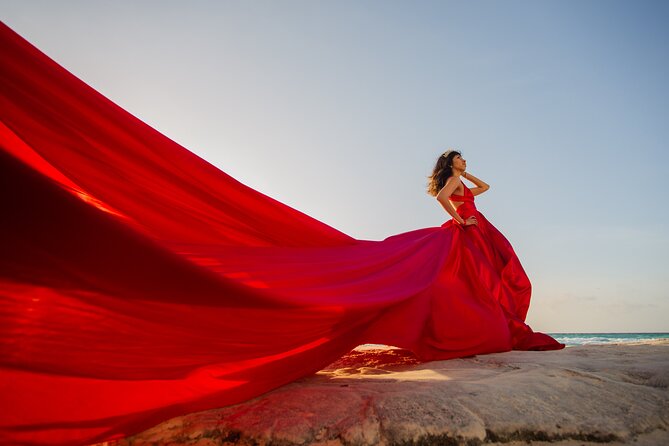 Flying dress photoshoot cancun - Private groups, couples, and solo portraits