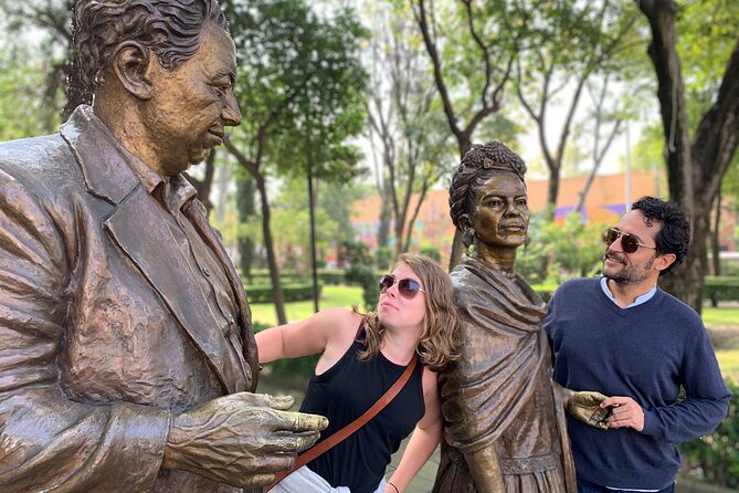 Frida Kahlo VIP [Museum Tickets Included] Walk, Markets & Churros - Parque Frida Kahlo and the old ahuehuete trees