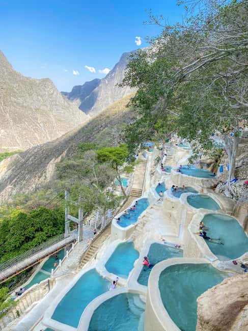 From Mexico City: Small Group Tour to the Tolantongo Caves - The Paradise Tunnel, bridge, and zip line area