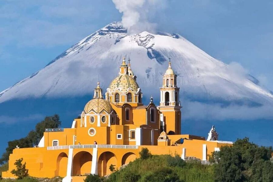 From Puebla: Guided Tour of Cholula - The Cholula archaeological zone and its massive mound