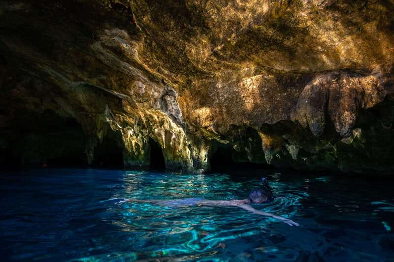 From Riviera Maya: 3 Cenotes Adventure Tour with Lunch - The private underground cenote by lamplight