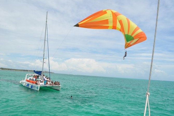 Full-Day Luxurious Catamaran Adventure - Cancún to Isla Mujeres - Sailing out from Puerto Juárez