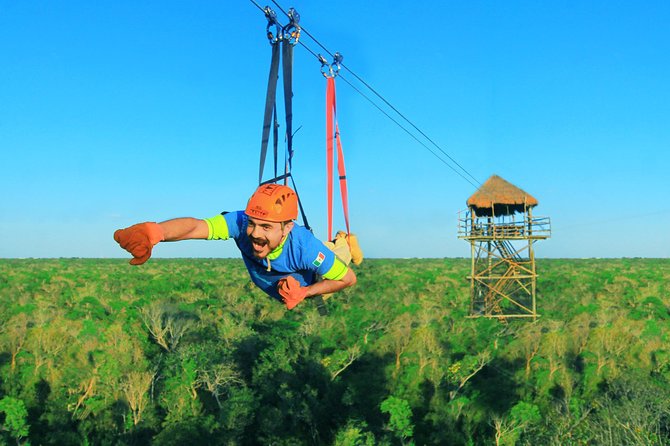 Full-Day Snorkel Extreme Adventure Tour from Riviera Maya - Swimming inside a freshwater cenote