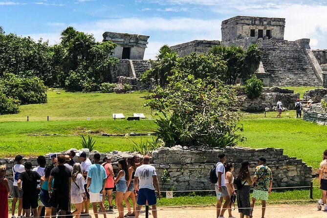 Full Day Tour to Tulum, Cenote Mariposa and Playa del Carmen Eco - Tulum brings Maya history to the coast