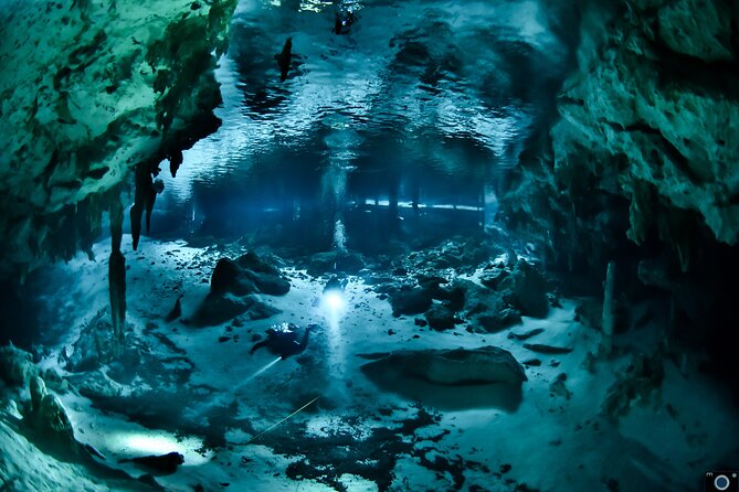 Go for 2 dives in cenote Dos ojos for certified divers - The Barbie Line: limestone and light