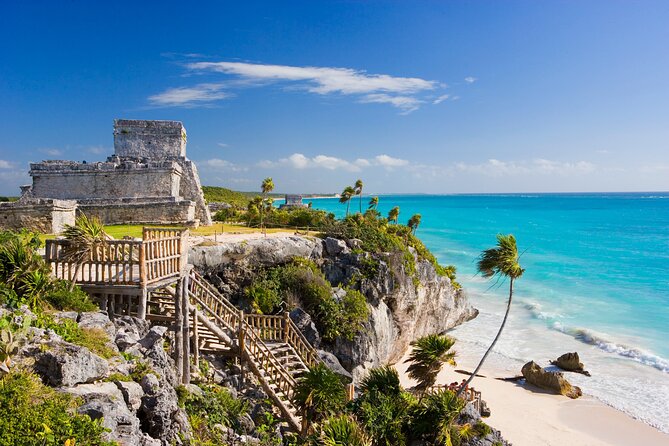 Half-Day Tour to Tulum and 2 Cenotes from Tulum - Walking through Tulum’s walled Maya city