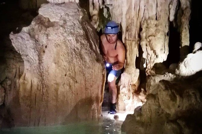 Hidden Cenote exploration in Playa del Carmen - Walking through the cave system