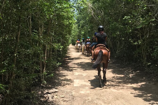 Horseback Riding plus ATV, Cenote, Ziplines, and Lunch - Cooling off in the Mayan cenote