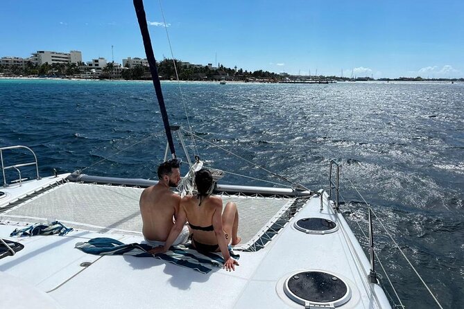 Isla Mujeres Day Tour with Catamaran, Snorkeling & Beach Club - The return trip and the party mood