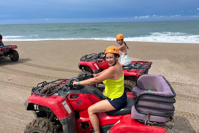 Jungle and beach ATV tour + lunch + tequila tasting - Getting comfortable on the Honda ATVs