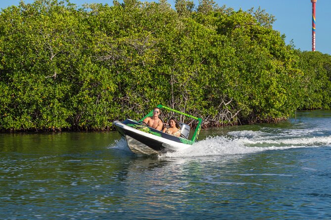 Jungle Tour adventure Cancun Speed Boat Through Mangrove - Taking the Wheel at Marina Chac Chik