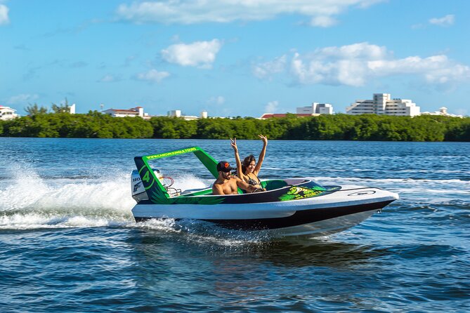Jungle Tour adventure Cancun Speed Boat Through Mangrove - The Nichupté Bridge and Pirate Galleons