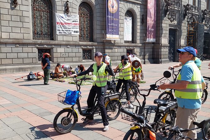 Mexico City E-Bike Tour with a taco and churros stop - Alameda Central, Bellas Artes, and the Zócalo