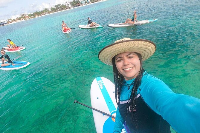 Morning Session - All Levels Paddleboard Group Caribbean Sea - Paddling the Caribbean in the morning