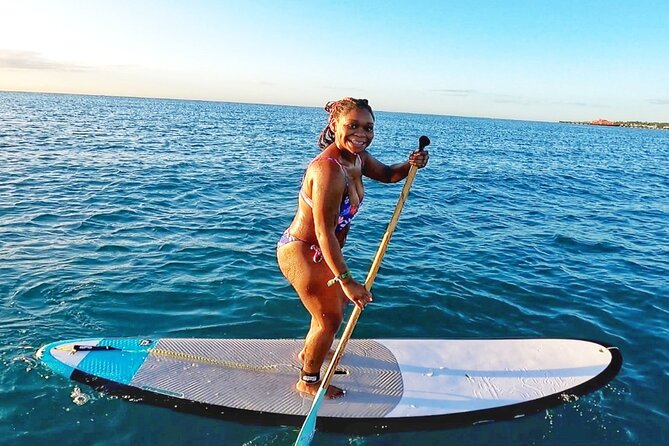 Morning Session - All Levels Paddleboard Group Caribbean Sea - Getting comfortable on the board
