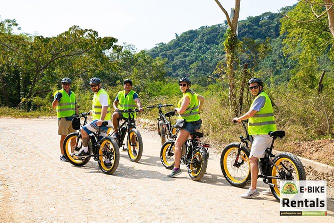 Mountain Tour Puerto Vallarta Electric Bikes - Crossing the Cuale River and leaving the resort zone