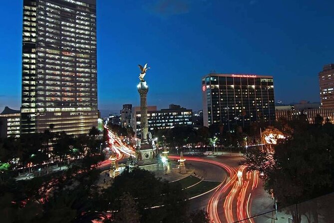 Night Tour of Mexico City Panoramic Ride on a Double-Decker Bus - Reforma Avenue, the city’s ceremonial spine