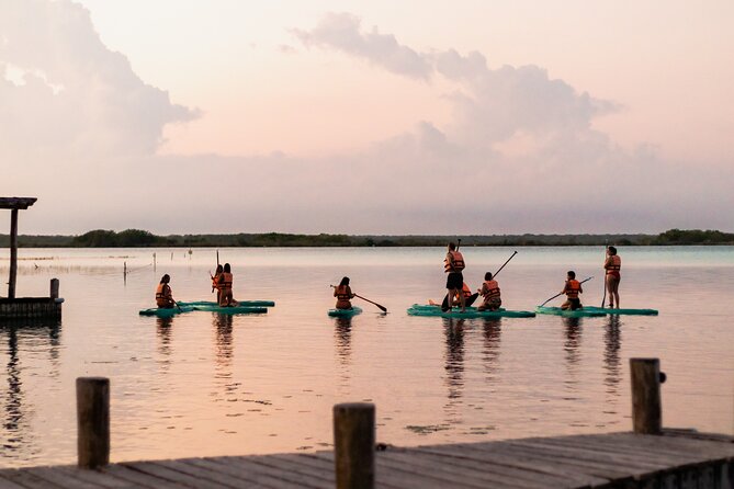 Paddleboarding and/or kayaking tour at sunrise in the lagoon of Bacalar - Setting out from Costera 599 at 5:30 am