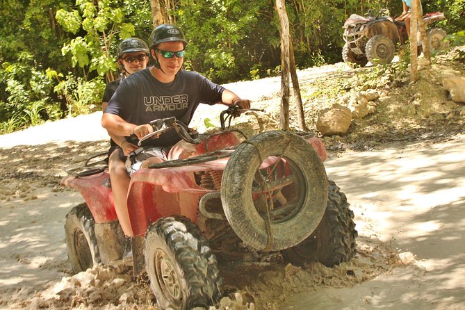 Playa del Carmen Adventure Tour: ATV and Crystal Caves - Entering the crystal caves at Rio Secreto